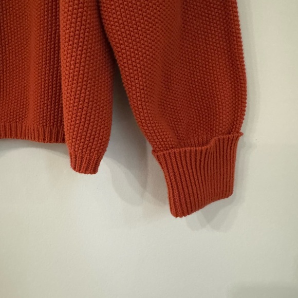 NWOT burnt orange French connection oversized/boyfriend sweater size S - Picture 7 of 8